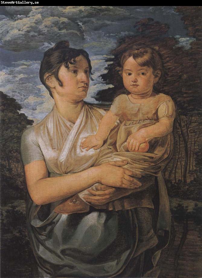 Philipp Otto Runge The Artist-s Wife and their Young Son